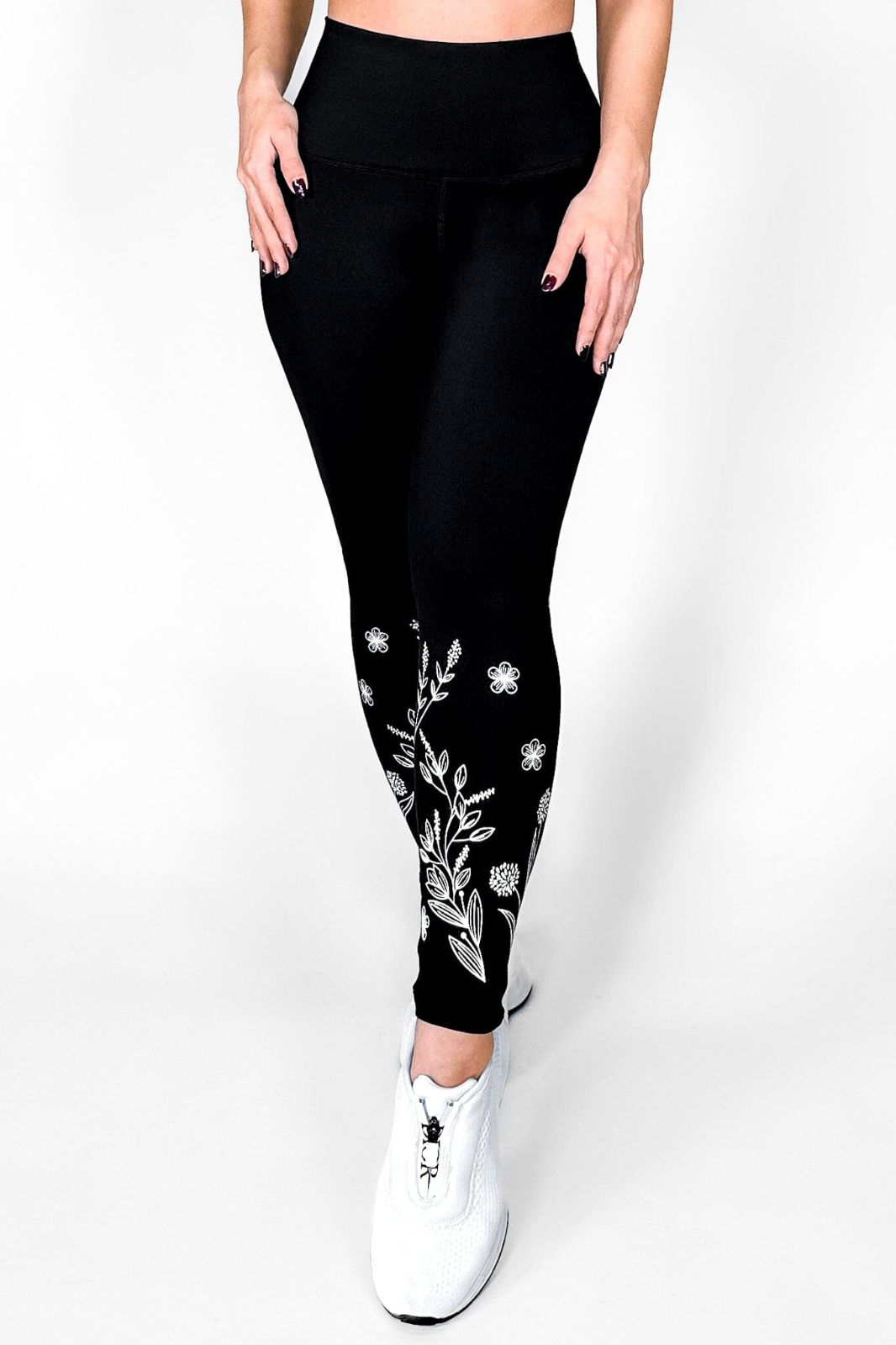 Midnight Bloom Leggings Matte Finish & Performance | Not Just Wear