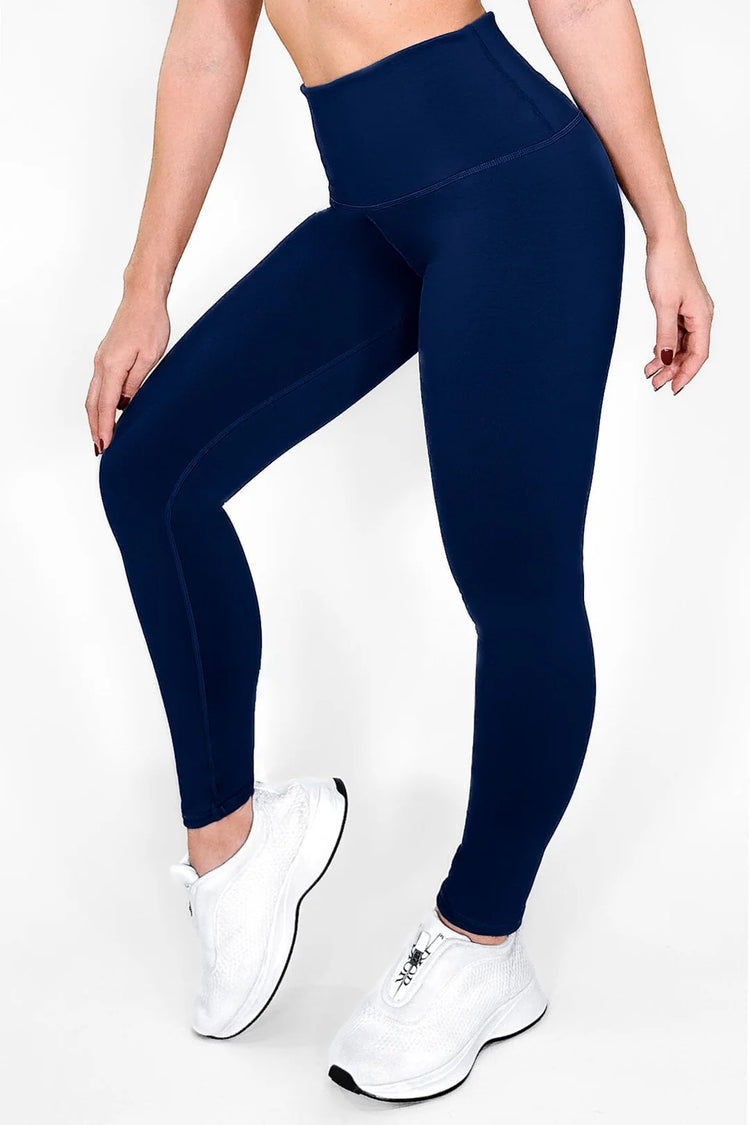 Matte Navy Leggings Stylish Activewear | Not Just Wear