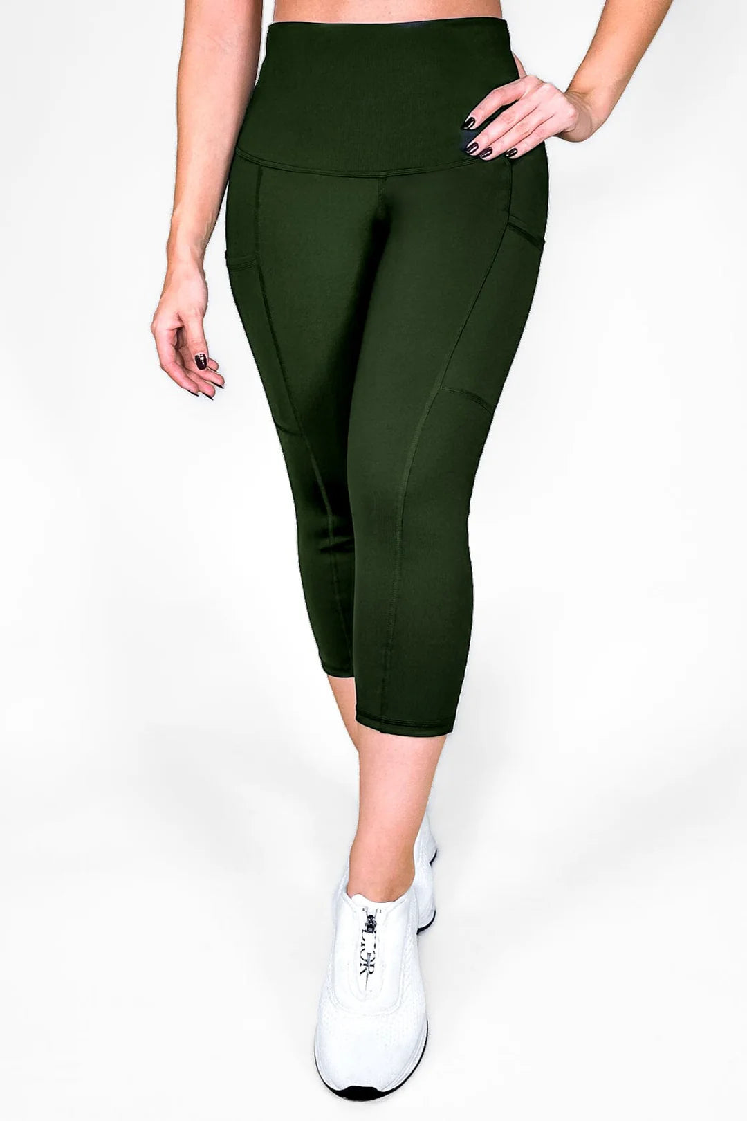 Olive Matte Capri Premium Comfort & Style | Not Just Wear