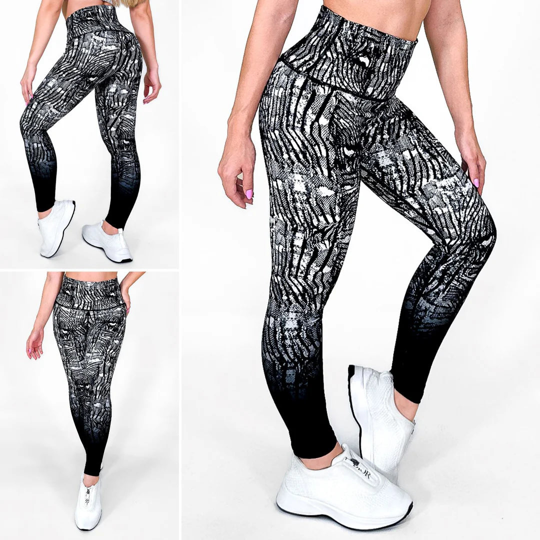 Exotic Black Leggings - Anti-Cellulite Activewear | Not Just Wear