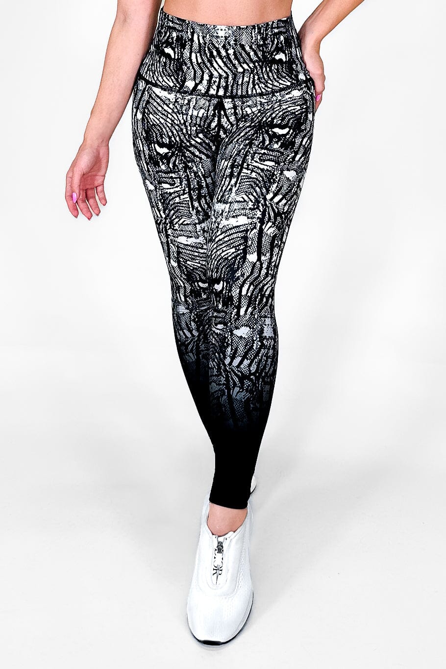 Exotic Black Leggings - Anti-Cellulite Activewear | Not Just Wear