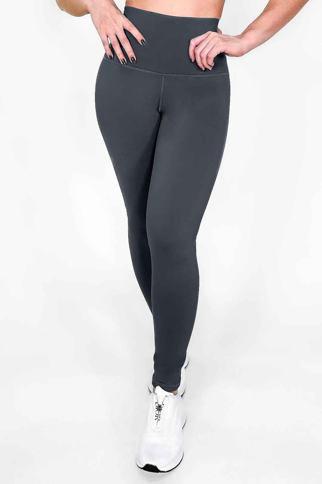 Matte Charcoal Leggings Stylish Activewear | Not Just Wear