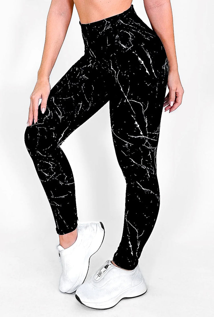 Marble Noir Leggings Anti-Cellulite & Shaping | Not Just Wear